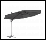 Sealey DG267 Dellonda Cantilever Parasol with 360° Rotation, Tilt & Cover 3m - Grey