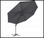Sealey DG267 Dellonda Cantilever Parasol with 360° Rotation, Tilt & Cover 3m - Grey