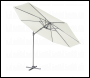 Sealey DG268 Dellonda Cantilever Parasol with 360° Rotation, Tilt & Cover 3m - Cream