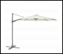 Sealey DG268 Dellonda Cantilever Parasol with 360° Rotation, Tilt & Cover 3m - Cream