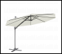 Sealey DG268 Dellonda Cantilever Parasol with 360° Rotation, Tilt & Cover 3m - Cream