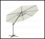 Sealey DG268 Dellonda Cantilever Parasol with 360° Rotation, Tilt & Cover 3m - Cream