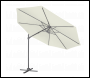 Sealey DG268 Dellonda Cantilever Parasol with 360° Rotation, Tilt & Cover 3m - Cream