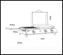 Sealey DG276 Dellonda 3 Burner Stainless Steel Portable Gas Plancha/Grill 8.5kW