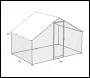 Sealey DG278 Dellonda Walk-In Galvanized Steel Chicken Run with Roof Cover & PVC Coated Chicken Wire