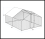 Sealey DG279 Dellonda Walk-In Galvanized Steel Chicken Run with Roof Cover & PVC Coated Chicken Wire