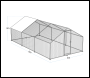 Sealey DG280 Dellonda Walk-In Galvanized Steel Chicken Run with Roof Cover & PVC Coated Chicken Wire