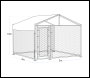 Sealey DG281 Dellonda Galvanised Steel Dog Kennel with Roof Cover & Chain Link Fencing