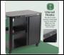 Sealey DG282 Dellonda BBQ/Plancha Workstation Trolley with Cupboard, Extension Table & Utensil Hooks, Black