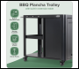 Sealey DG282 Dellonda BBQ/Plancha Workstation Trolley with Cupboard, Extension Table & Utensil Hooks, Black