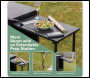Sealey DG282 Dellonda BBQ/Plancha Workstation Trolley with Cupboard, Extension Table & Utensil Hooks, Black