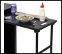 Sealey DG282 Dellonda BBQ/Plancha Workstation Trolley with Cupboard, Extension Table & Utensil Hooks, Black