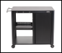 Sealey DG282 Dellonda BBQ/Plancha Workstation Trolley with Cupboard, Extension Table & Utensil Hooks, Black