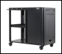 Sealey DG282 Dellonda BBQ/Plancha Workstation Trolley with Cupboard, Extension Table & Utensil Hooks, Black