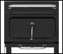 Sealey DG283 Dellonda Charcoal Grill BBQ Smoker & Trolley with 2 Side Shelves - Black