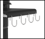 Sealey DG283 Dellonda Charcoal Grill BBQ Smoker & Trolley with 2 Side Shelves - Black