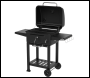 Sealey DG283 Dellonda Charcoal Grill BBQ Smoker & Trolley with 2 Side Shelves - Black