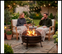 Sealey DG237 Dellonda Deluxe 2-in-1 Outdoor Fire Pit/Coffee Table with Drawstring Cover 93cm Antique Bronze Effect