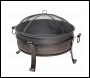 Sealey DG42 Dellonda 76cm Deluxe 2-in-1 Outdoor Fire Pit & Coffee Table Antique Bronze Effect