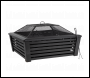 Sealey DG43 Dellonda 89cm Square Outdoor Fire Pit, Black