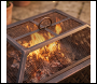 Sealey DG44 Dellonda 89cm Rectangular Outdoor Fire Pit, Antique Bronze Effect