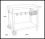 Sealey DG45 Dellonda Plancha Trolley with Utensil Holder - Black