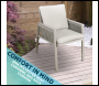 Sealey DG50 Dellonda Fusion Garden/Patio Dining Chairs with Armrests 4pc - Light Grey