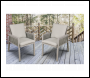Sealey DG50 Dellonda Fusion Garden/Patio Dining Chairs with Armrests 4pc - Light Grey