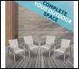 Sealey DG50 Dellonda Fusion Garden/Patio Dining Chairs with Armrests 4pc - Light Grey