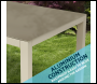 Sealey DG51 Dellonda Fusion Aluminium Garden Dining Table with Tempered Glass & Parasol Hole - Light Grey