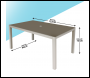 Sealey DG51 Dellonda Fusion Aluminium Garden Dining Table with Tempered Glass & Parasol Hole - Light Grey