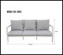 Sealey DG52 Dellonda Kyoto Aluminium Outdoor Sofa & Coffee Table Set 4pc
