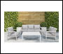 Sealey DG52 Dellonda Kyoto Aluminium Outdoor Sofa & Coffee Table Set 4pc