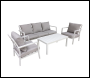 Sealey DG52 Dellonda Kyoto Aluminium Outdoor Sofa & Coffee Table Set 4pc