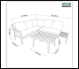 Sealey DG53 Dellonda Kyoto Aluminium Outdoor Corner Sofa & Coffee Table Set 3pc