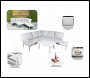 Sealey DG53 Dellonda Kyoto Aluminium Outdoor Corner Sofa & Coffee Table Set 3pc