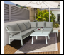 Sealey DG53 Dellonda Kyoto Aluminium Outdoor Corner Sofa & Coffee Table Set 3pc