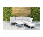 Sealey DG53 Dellonda Kyoto Aluminium Outdoor Corner Sofa & Coffee Table Set 3pc