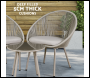 Sealey DG55 Dellonda Como Steel Bistro Set with Tempered Glass Tabletop 3pc