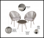 Sealey DG55 Dellonda Como Steel Bistro Set with Tempered Glass Tabletop 3pc
