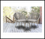 Sealey DG55 Dellonda Como Steel Bistro Set with Tempered Glass Tabletop 3pc