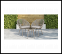 Sealey DG55 Dellonda Como Steel Bistro Set with Tempered Glass Tabletop 3pc