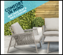 Sealey DG56 Dellonda Fusion Aluminium Outdoor Sofa, Arm Chairs & Coffee Table Set 4pc