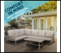 Sealey DG57 Dellonda Fusion Aluminium Outdoor Corner Sofa & Coffee Table Set 4pc