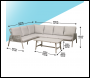 Sealey DG57 Dellonda Fusion Aluminium Outdoor Corner Sofa & Coffee Table Set 4pc