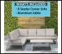 Sealey DG57 Dellonda Fusion Aluminium Outdoor Corner Sofa & Coffee Table Set 4pc