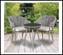 Sealey DG58 Dellonda Echo Aluminium Balcony Set with Tempered Glass Tabletop 3pc