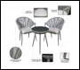 Sealey DG58 Dellonda Echo Aluminium Balcony Set with Tempered Glass Tabletop 3pc