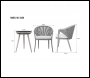Sealey DG58 Dellonda Echo Aluminium Balcony Set with Tempered Glass Tabletop 3pc