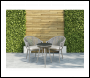 Sealey DG58 Dellonda Echo Aluminium Balcony Set with Tempered Glass Tabletop 3pc